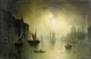 Canale Grande im Mondschein by Wilhelm Lichtenheld