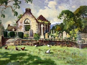 Chickens By A Ruined Church by Thomas, of Pall Mall Butler