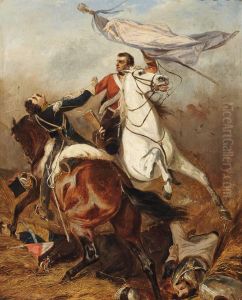 Schlachtenszene by Wilhelm Richter