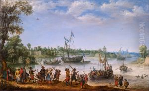 The Departure of the Pilgrim Fathers from Delfshaven on their Way to America