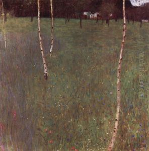 Bauernhaus mit Birken by Gustav Klimt