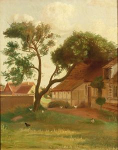 Huse, Skagen. by Michael Peter Ancher