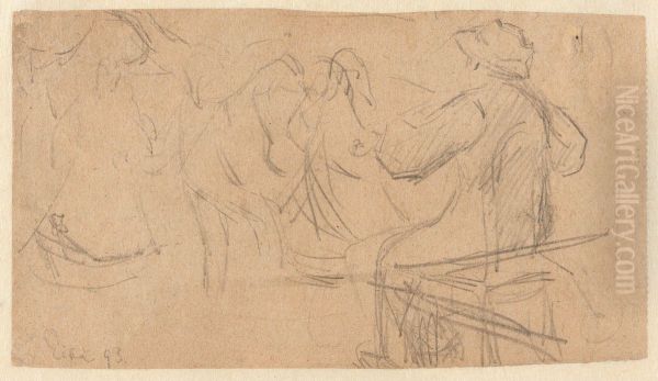 Sketch of Fiddlers and Dancers - view 1