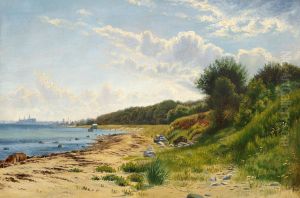 View of the coast near Kronborg castle.