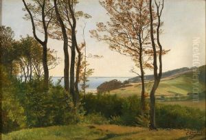 Landscape near a coast. by Carl Frederik Aagaard