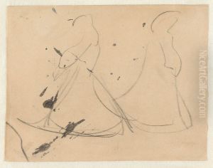 Sketch of Dancers by Halfdan Egedius