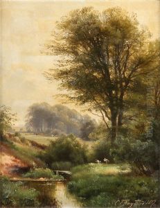 Landscape at a stream. Landscape at a stream.