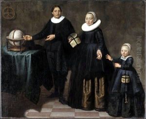 Portrait ofAbel Tasman, his wife and daughter. Portrait ofAbel Tasman, his wife and daughter.