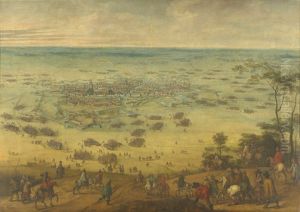 Het beleg van Kortrijk, 1648 by Peter Snayers