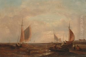 Fishing boats off a jetty