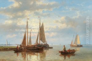 Sailing Boats on the Coast by Abraham Hulk Senior