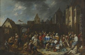 Village fete by Gillis van Tilborgh
