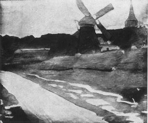 Landscape with windmill Landscape with windmill