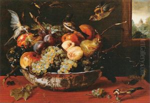 Still life with fruit and birds by Frans Snyders