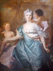 La marquise de la Tour Maubourg et ses deux filles La marquise de la Tour Maubourg et ses deux filles