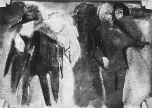 Composition with six figures by Stanislaw Ignacy Witkiewicz (Witkacy)