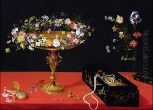 A Still Life of a Tazza with Flowers A Still Life of a Tazza with Flowers