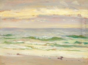 A view of the sea. by Michael Peter Ancher
