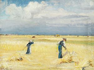 Harvest scene, Skagen by Michael Peter Ancher
