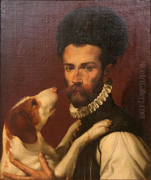 Portrait of a Man with a Dog - view 1