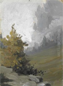 Coppia Di Paesaggi by Alcide Davide Campestrini