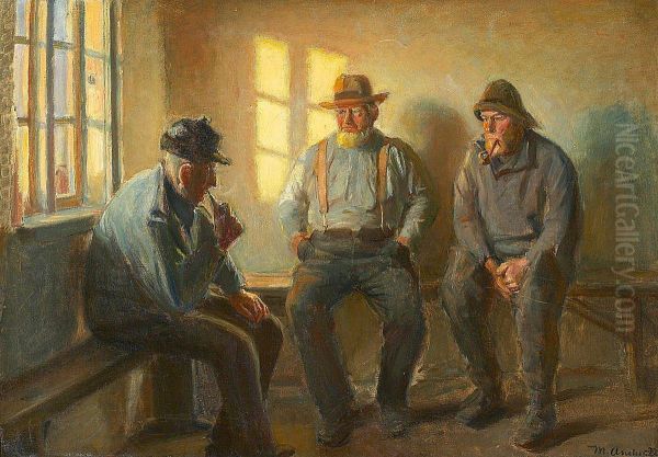 Tre fiskere i Brondums Bod. (1922) - view 1