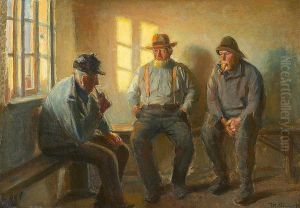 Tre fiskere i Brondums Bod. (1922)