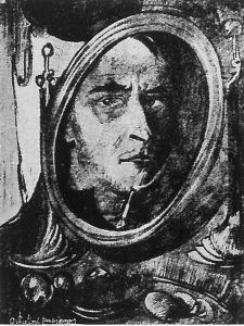 Self-portrait, "last cigarette" by Stanislaw Ignacy Witkiewicz (Witkacy)