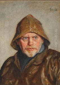 Portrait of a fisherman from Skagen. (painting by M, Ancher) by Michael Peter Ancher