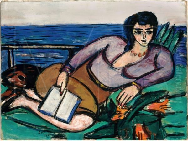 Liegende Frau am Meer - view 1