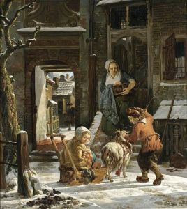 A Winter Scene by Abraham van Strij