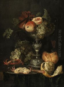 Still-Life with Fruit, Crabs, Tazza and Lemon by Abraham Van Beijeren