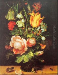 Flowers in a glass vase Flowers in a glass vase