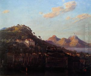 View of Gamboa, in Rio de Janeiro by Louis Buvelot