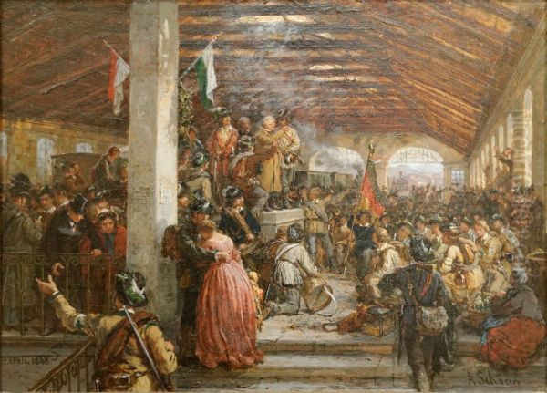 Abschied der Freiwilligen nach Italien am 3 April 1848 - view 1