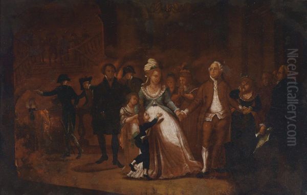 Abschied Konig Louis XVI. von seiner Familie im Temple - view 1
