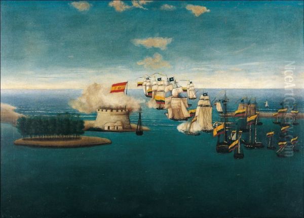 Accion del Castillo de Maracaibo - view 1