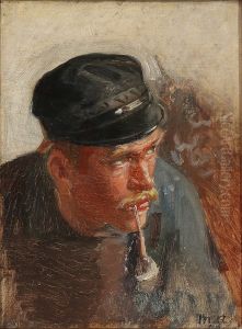 A young pipesmoking fisherman.