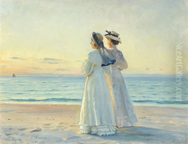 Marie Dinesen og Anna Bitch pa Skagen Nordstrand - view 1