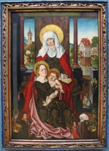 Hl. Anna Selbdritt, Gedachtnisbild fur Anna Gross (gest. 1509) Hl. Anna Selbdritt, Gedachtnisbild fur Anna Gross (gest. 1509)