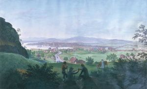 Christiania sett fra Ekebergveien by Johannes Flintoe