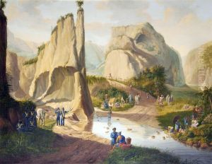 A landscape in the Dutch East Indies by Raden Saleh