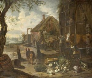 Landscape With Afarm by Govert Dircksz. Camphuysen