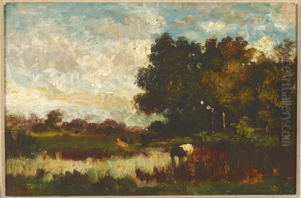 Landschap (met koe aan het water). - view 1