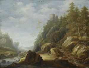 A Rocky Mountain Landscape by Joachim Govertsz. Camphuysen