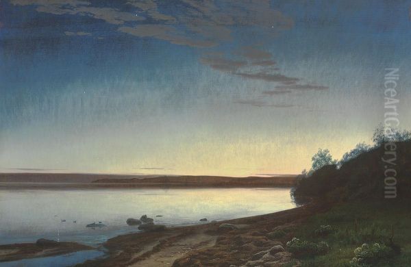 A summer night at the beach. - view 1