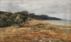 Efterarsdag ved stranden by Janus Andreas Bartholin La Cour