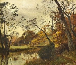 Skovso, Moesgaard Skov. by Janus Andreas Bartholin La Cour
