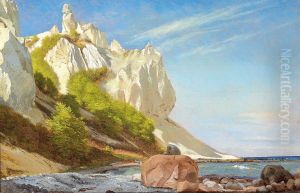 Parti fra Moens Klint med Sommerspiret og Taleren.