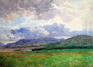 Di Connemara montagne. Irlanda. Acquerello su carta. 63 x 85 cm.